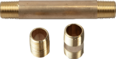 Red brass pipe nipple